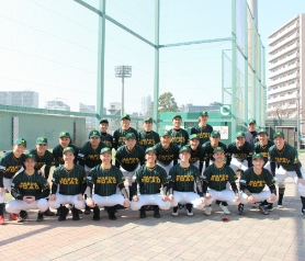 軟式野球部の集合写真